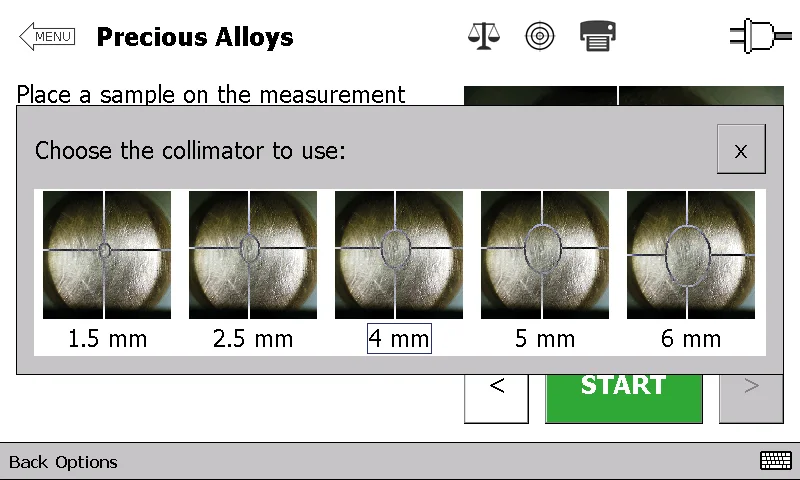 Choix du collimateur